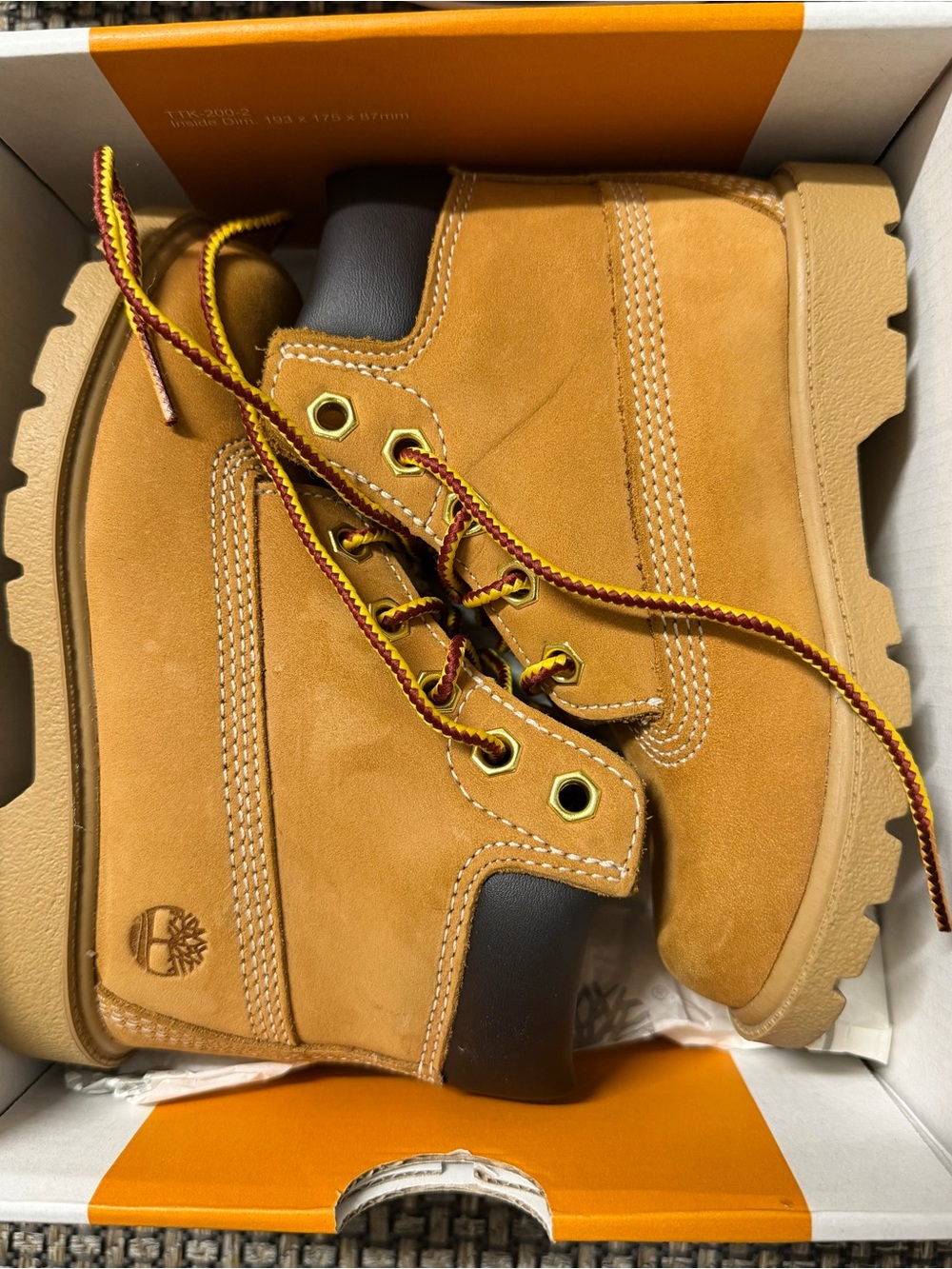 Timberland Wheat/Gold Nubuck Lace-Up Boots